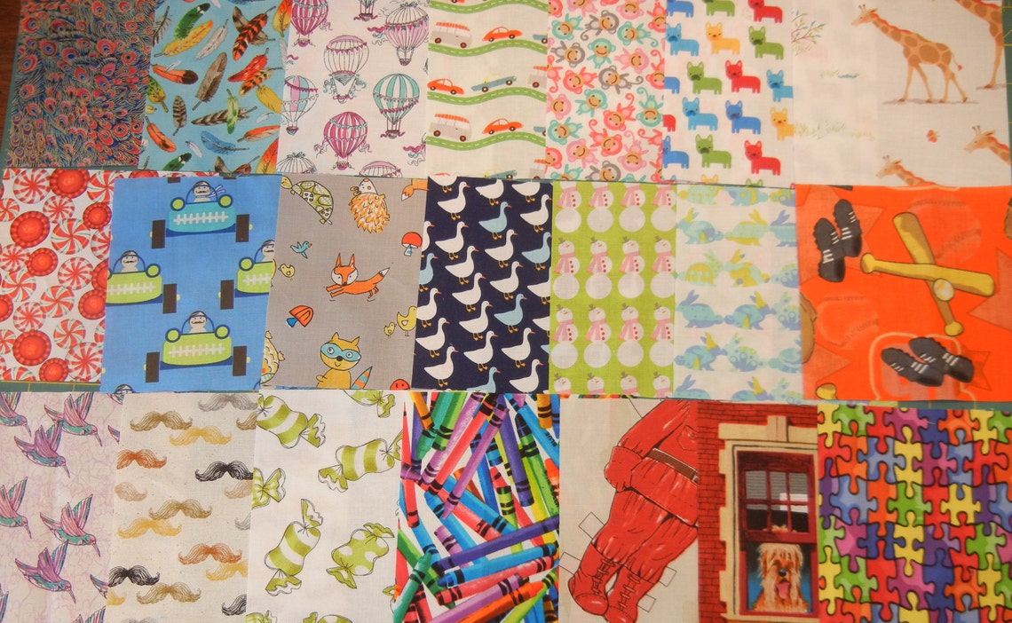 I Spy Fabric Squares Charm Pack 5 Unique Precut Quilt Etsy