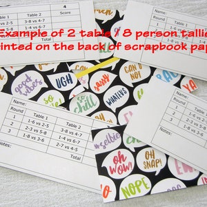 6 Player - 1 Table Bridge / Whist / Game Tallly Downloadable Bridge ...