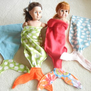 Image of dolls with an array of mermaid tails