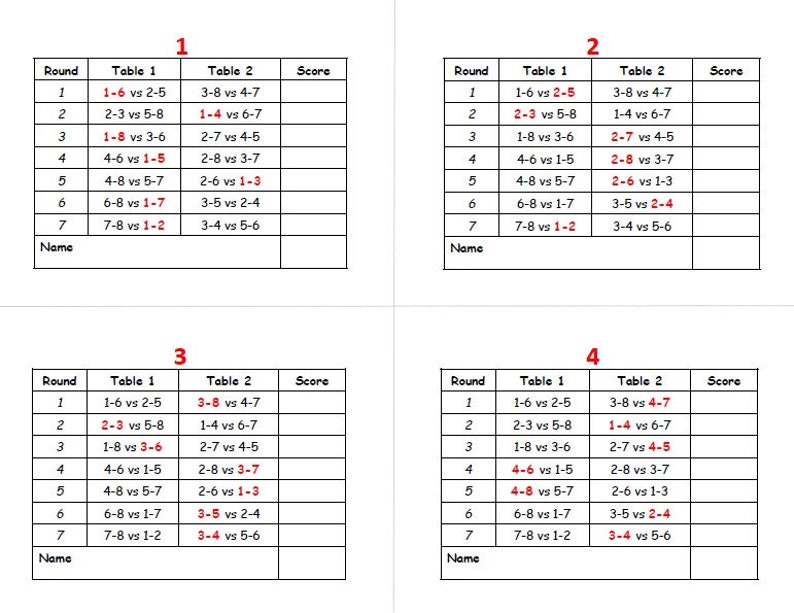 Printable 2 Table Bridge Tally Cards Printable Word Searches