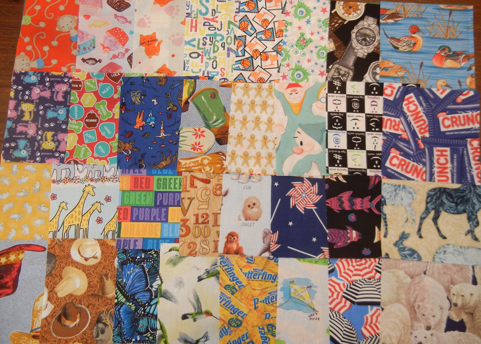 I Spy Fabric Squares Charm Pack 5 Unique Precut Quilt Etsy