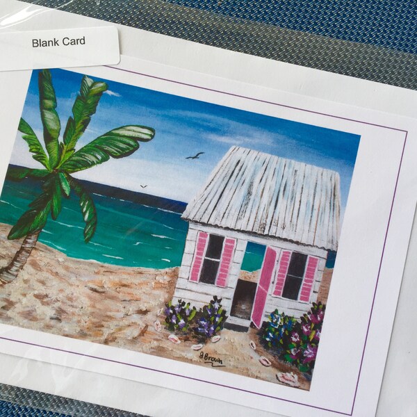 Blank Note Cards and Christmas Cards from Cayman Islands by Artist Janice Brown