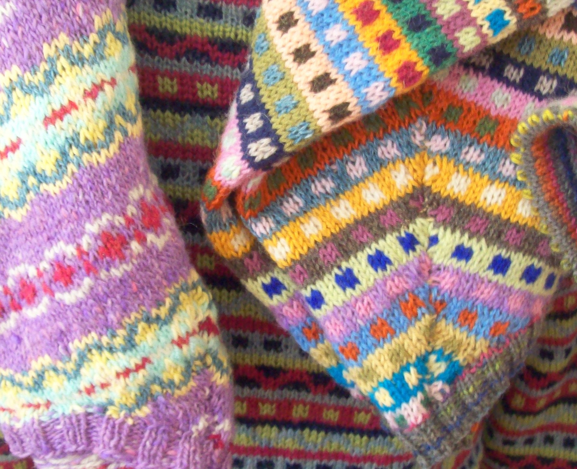 Fairisle jumpers hand knitted made to order in wool boho Etsy