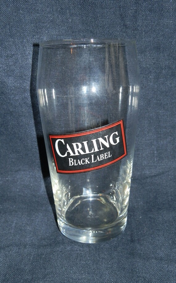 Vintage Carling Black Label Lager Pint Glass Etsy