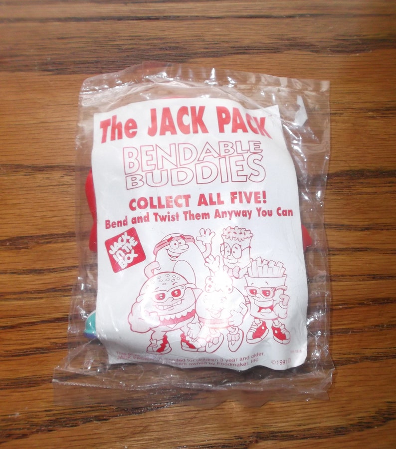 Vintage Jack in the Box Jack Pack Bendable Buddies Red Jumbo Etsy