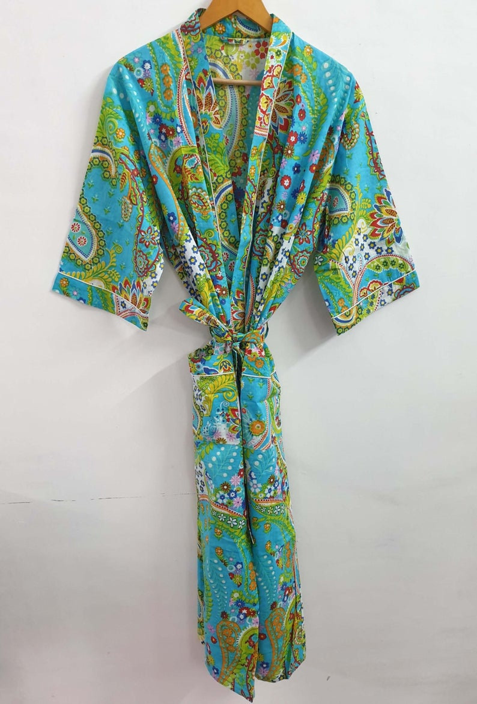 100% Pure Cotton Traditional Japanese Style Kimono Robe | Etsy