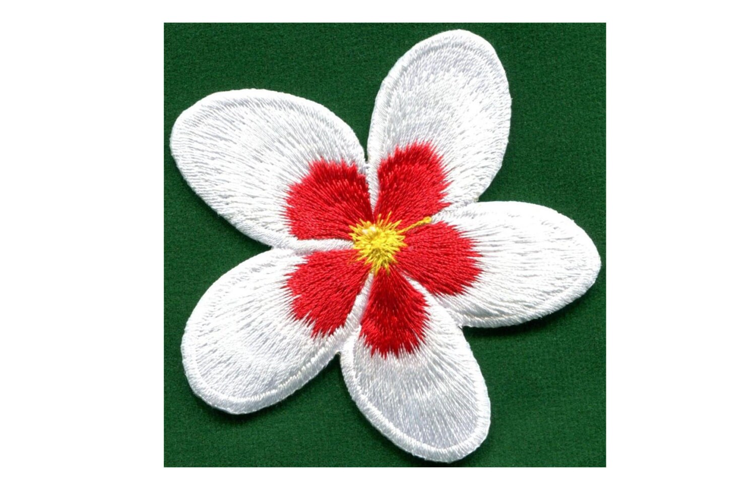 Embroidered flower Patch Plumeria appliques ironon patches sew on