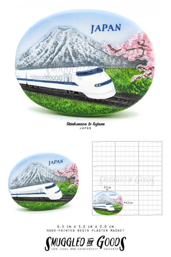 Bullet Train Mt Fuji,Collectible Crafts Souvenir Resin 3D Fridge Magnet