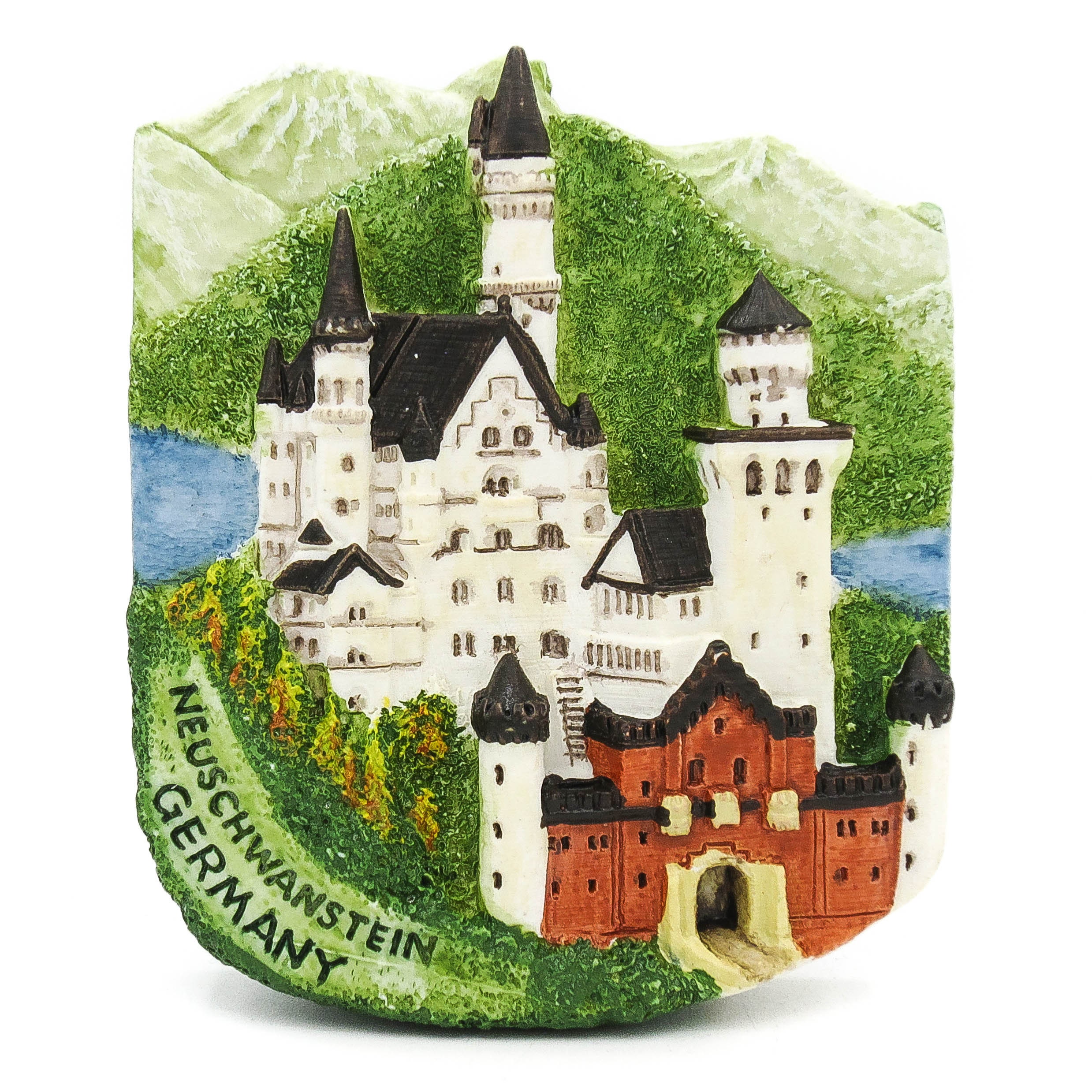 Neuschwanstein Schloss Bavaria Deutschland 3D Magnet Kühlschrank Urlaub Souvenir 