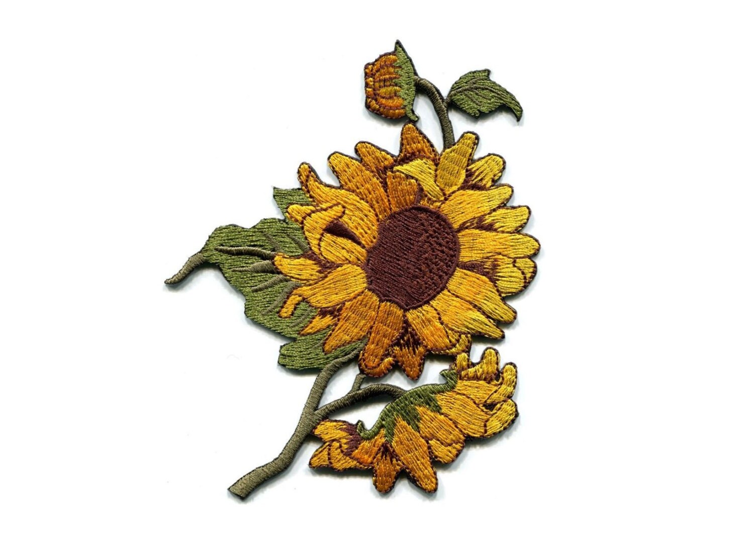 Embroidered Iron On Patch Sunflower flower Patch ironon Etsy