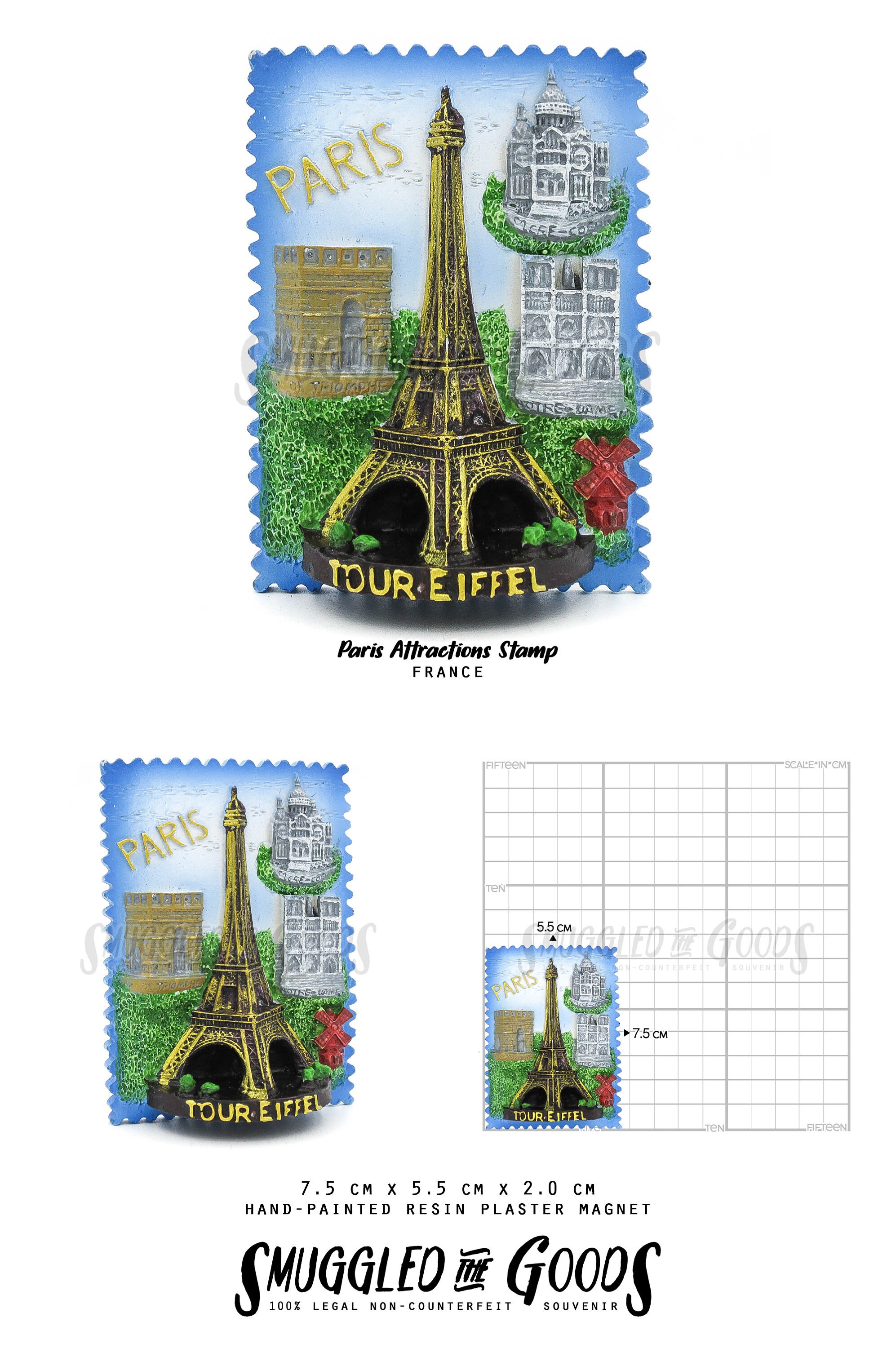 Europe Fridge Magnet Souvenir Notre-Dame Cathedral De Paris France Resin Fridge 3D Magnet