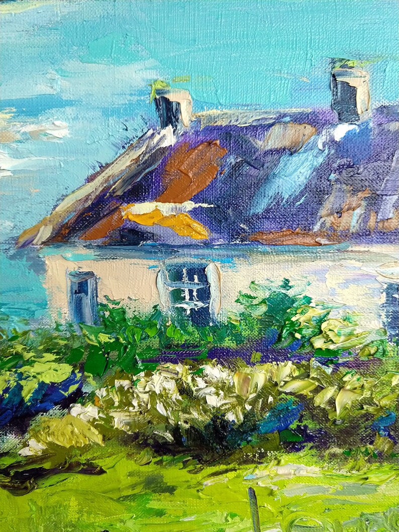 Seascape Oil Painting Seaside Wall Art Original Art Canvas Etsy