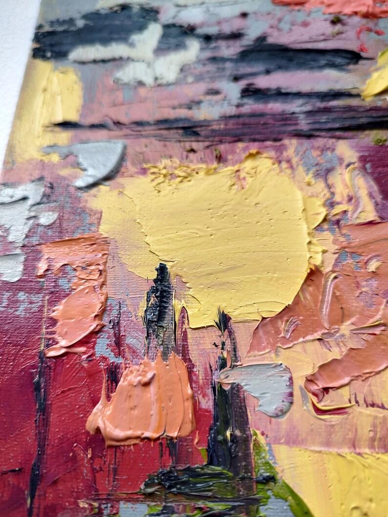 Bright Pink and Gray Abstract Painting Contemporary Artwork Etsy