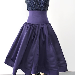 Navy Blue Satin Mother of the Bride Gown|Laidiecloth Women&#39;s Formal Evening Gown for Special Occasions - Womenswear