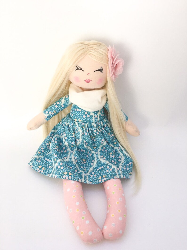Doll blonde doll cloth doll custom doll rag doll textile Etsy