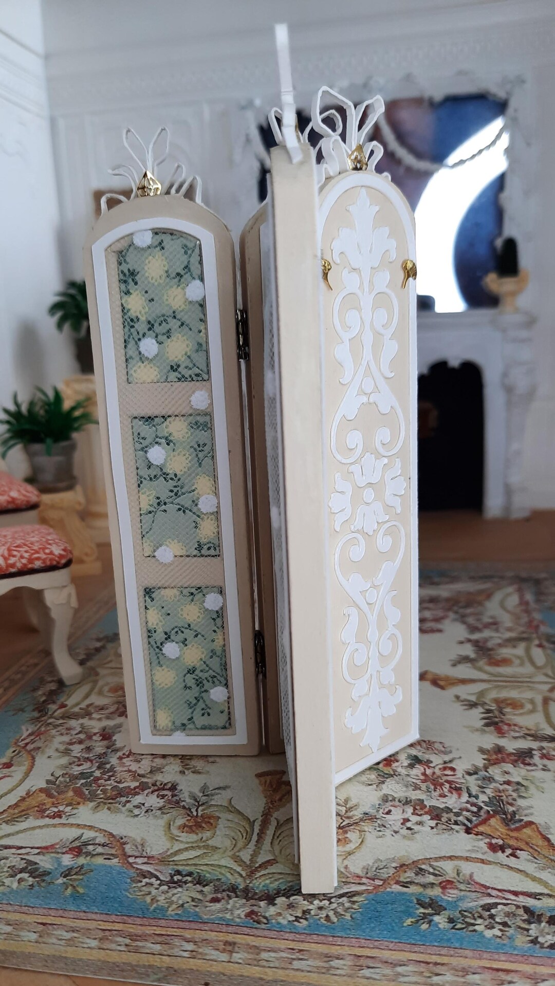 Miniature Reversible Screen - French Style - Unique Piece - French ...
