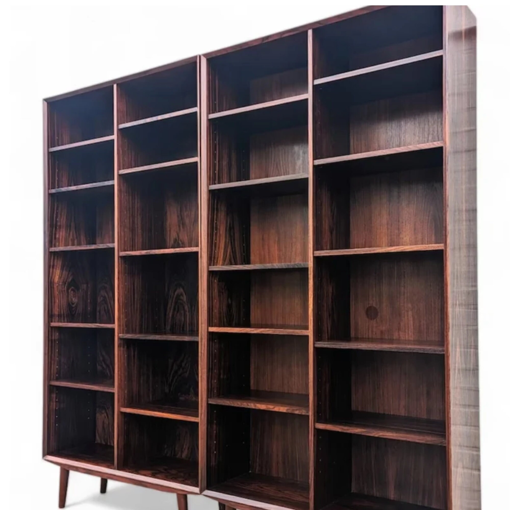Mid Century Danish Modern Rosewood Bookcases, Bookshelves, Rosewood
