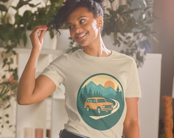 T-shirt met Road Trip-print | Wanderlust Adventure-T-shirt