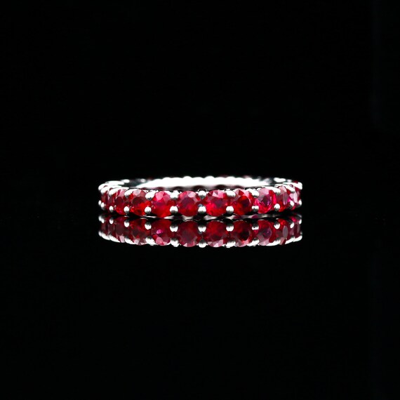 Ruby Eternity Band in White Gold - image 2