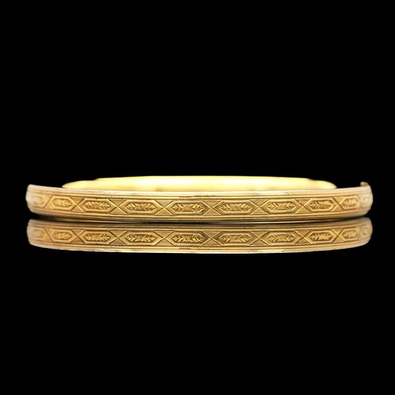 Antique Art Deco Gold Filled Engraved Baby Bangle