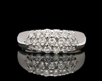 14k White Gold 0.85 ctw Diamond Band Ring