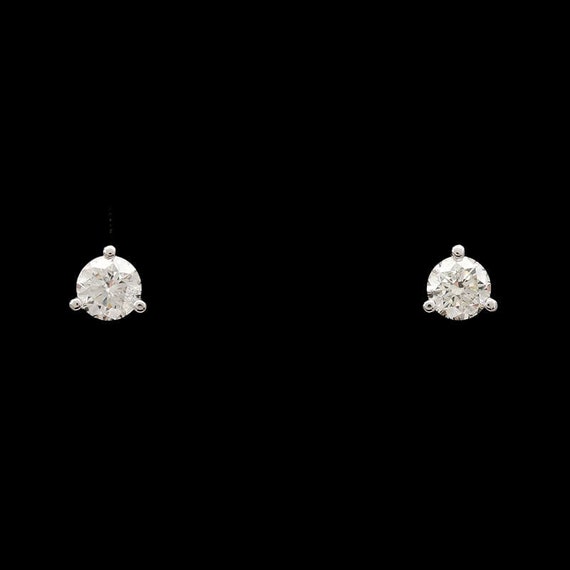 14k White Gold 0.50 CTW Diamond Studs - image 1