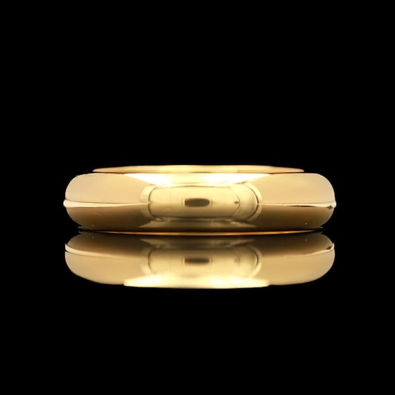 22k Yellow Gold Half-Rounded Band