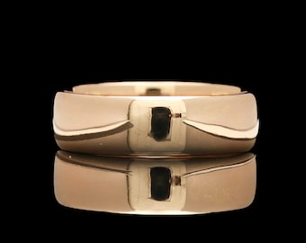 Vintage 18k Rose Gold 5.90 mm Wide Band Ring