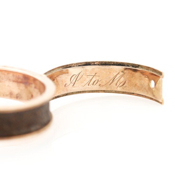 Antique Yellow Gold Mourning Ring - image 9