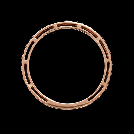 Gabriel & Co. 14k Rose Gold Quilted Ring - image 3