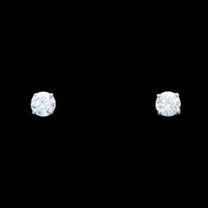 14k Yellow Gold 0.72 CTW Diamond Stud Earrings