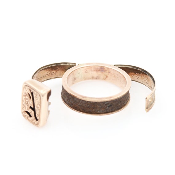 Antique Yellow Gold Mourning Ring - image 6