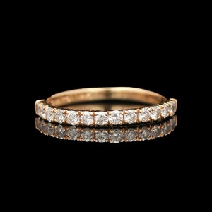 14k Yellow Gold 0.42 CTW Diamond Half Eternity Band