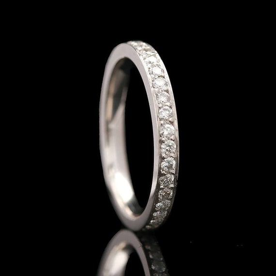 Platinum 0.40 CTW Diamond Eternity Band - image 3