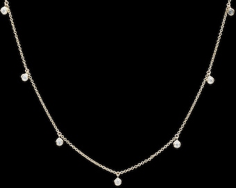 14k Yellow Gold 0.37 ct Diamonds By The Yard Necklace
