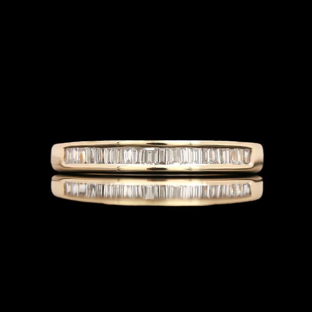 14k Yellow Gold 0.25 CTW Channel Set Baguette Diamond Ring - Etsy