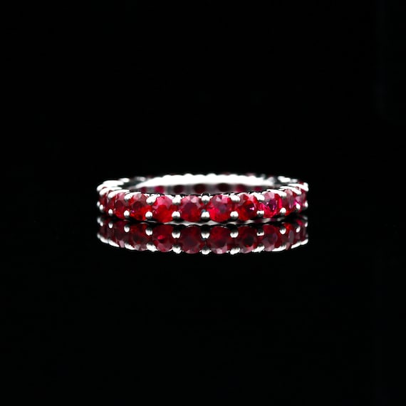 Ruby Eternity Band in White Gold - image 1