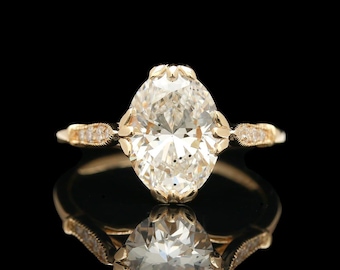 14k Yellow Gold 2.70 ctw Lab Grown Diamond Ring