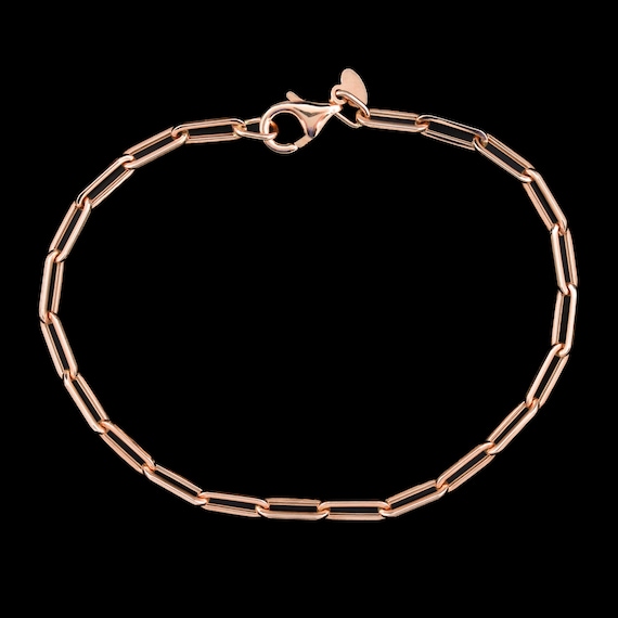 Rose Gold Paperclip Chain Bracelet