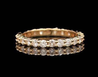 14k Yellow Gold 1.25 CTW Diamond Eternity Band