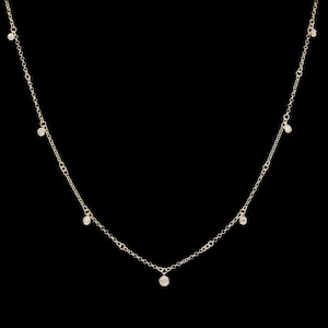 14k Yellow Gold Diamond Necklace