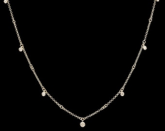 14k Yellow Gold Diamond Necklace