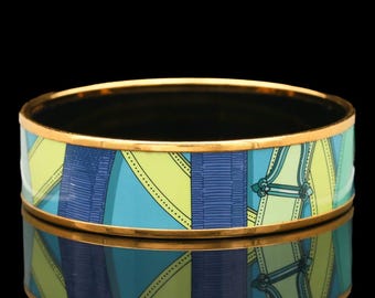 HERMES Galop Horse Bangle Cuff Bracelet Small Model Sterling