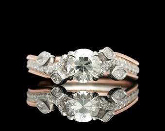 14k Two Tone Gold 1.20 ctw Diamond Ring