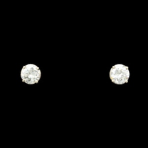 14k Yellow Gold 0.82 CTW Diamond Stud Earrings