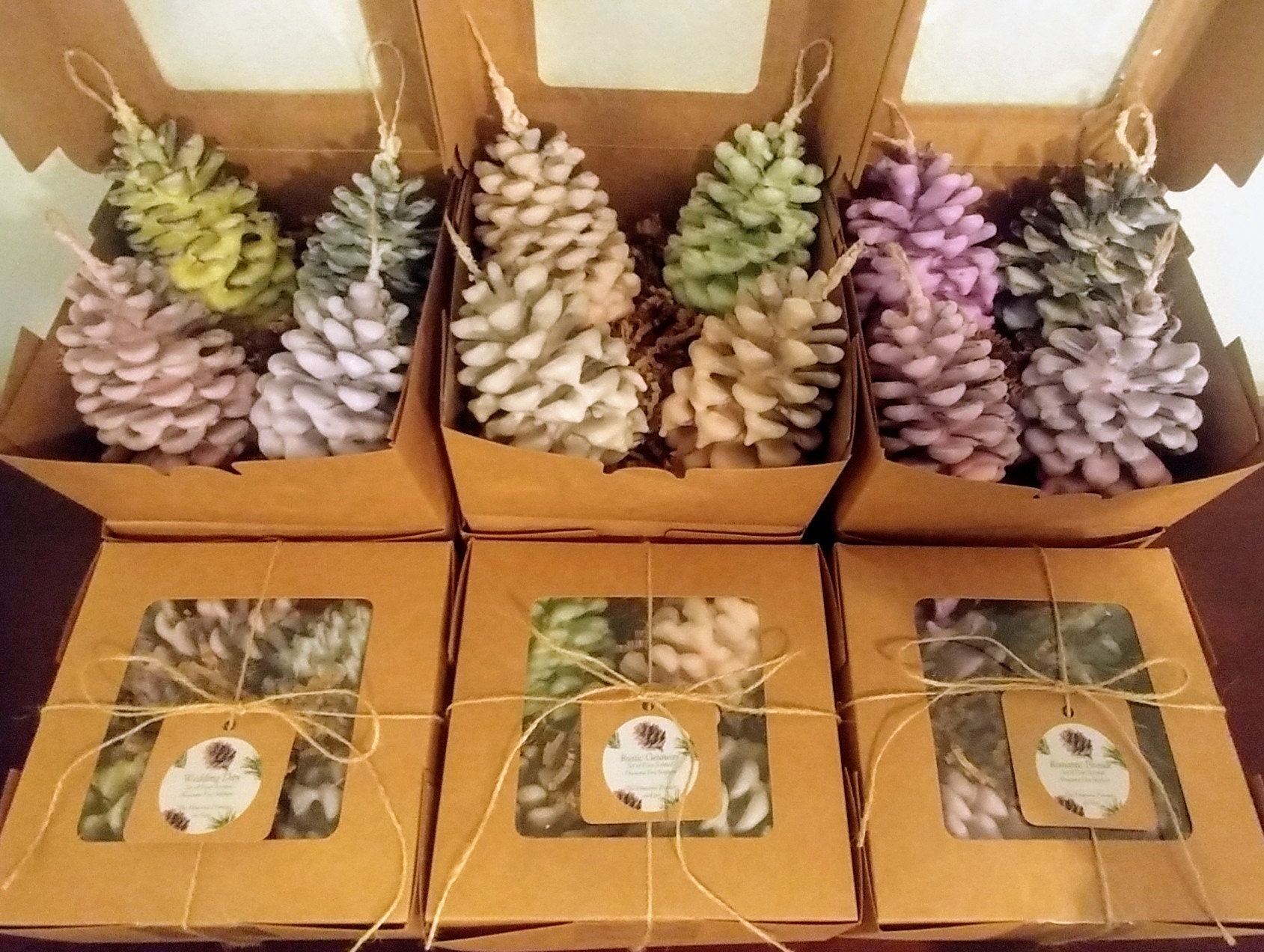 Scented Pinecone Fire Starters Set of 4 Etsy