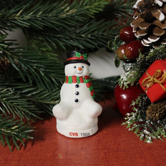 Vintage CVS Snowman Ornament 1998 Etsy image 0 - Vintage CVS Snowman Ornament 1998 Etsy