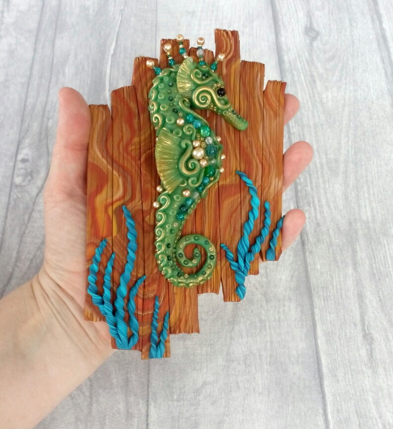 Seahorse Sculpture 3D Wall Hanging oneofakind seahorse Etsy