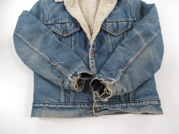 Vintage 70s Levi’s Sherpa Lined Denim Jacket Size… - image 7