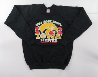 Sudadera vintage Fruit of the Loom de los Iowa Hawks de 1991, Rose Bowl, XL, n.° VT831